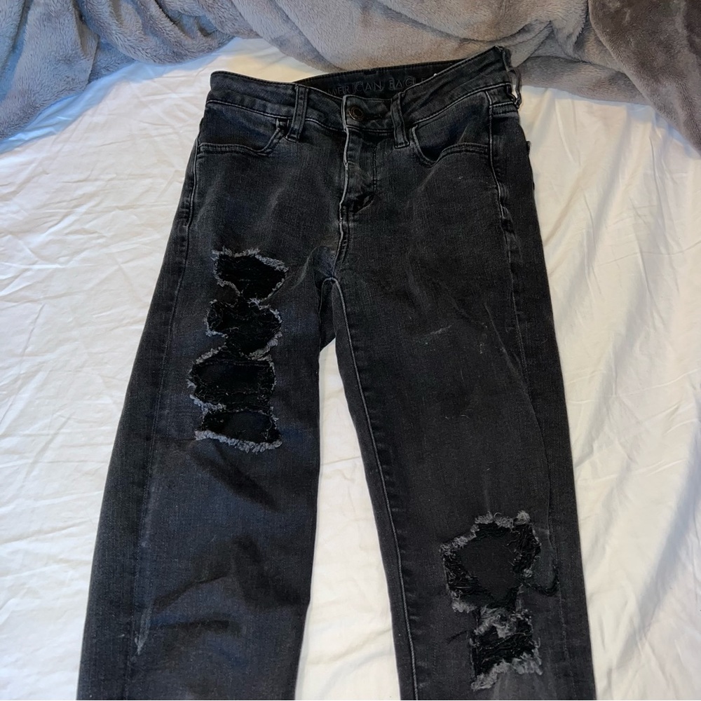 Black Ripped American Eagle Jegging